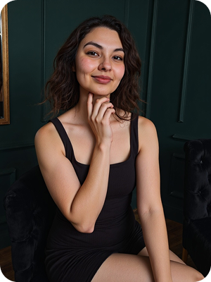 Professional AI-generated headshot example from Speakeasy Lounge collection showing vintage and luxurious portraits - sample 1